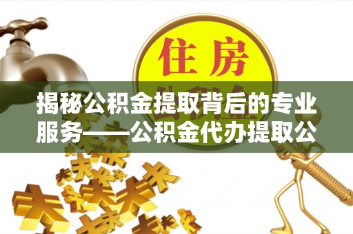 口湖揭秘公积金提取背后的专业服务——公积金代办提取公司的角色与价值