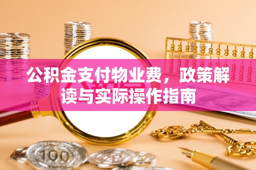 口湖公积金支付物业费，政策解读与实际操作指南