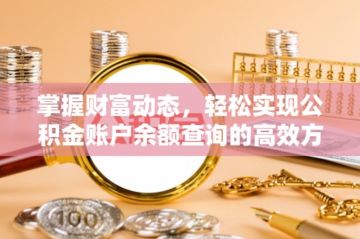 口湖掌握财富动态，轻松实现公积金账户余额查询的高效方法
