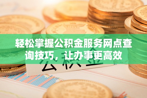 口湖轻松掌握公积金服务网点查询技巧，让办事更高效