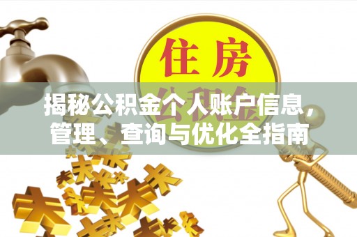 口湖揭秘公积金个人账户信息，管理、查询与优化全指南