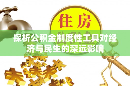 口湖探析公积金制度性工具对经济与民生的深远影响