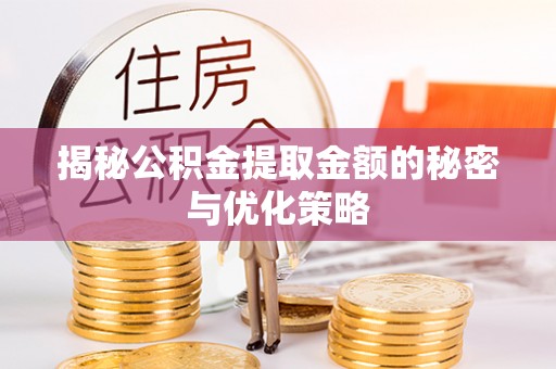口湖揭秘公积金提取金额的秘密与优化策略