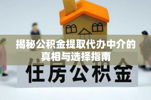 口湖揭秘公积金提取代办中介的真相与选择指南