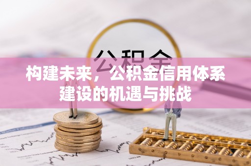 口湖构建未来，公积金信用体系建设的机遇与挑战