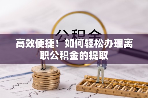 口湖高效便捷！如何轻松办理离职公积金的提取