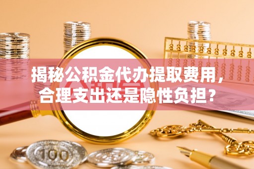口湖揭秘公积金代办提取费用，合理支出还是隐性负担？