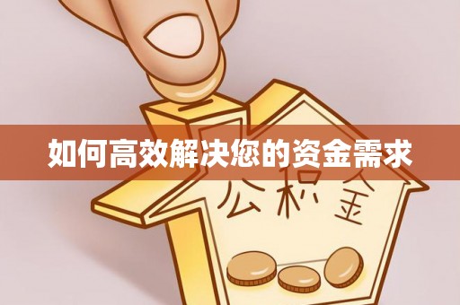 口湖如何高效解决您的资金需求